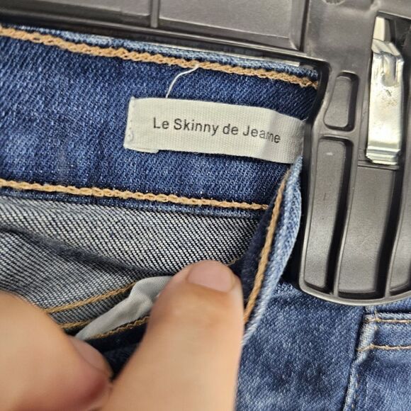 Frame Le Skinny De Jeanne Womens Size 25 Distressed Jeans Raw Hem - Picture 5 of 7